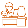 Business mentoring icons